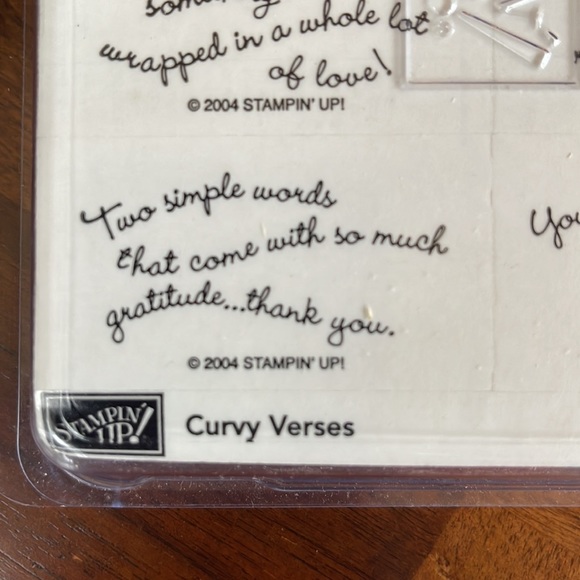 STAMPIN' UP! "CURVY VERSES" STAMP SET (8 STAMPS) - Picture 2 of 4